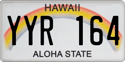 HI license plate YYR164