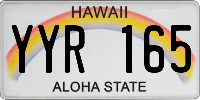 HI license plate YYR165