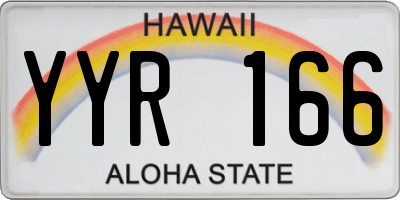 HI license plate YYR166
