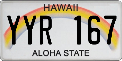 HI license plate YYR167