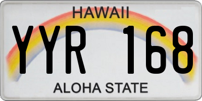 HI license plate YYR168