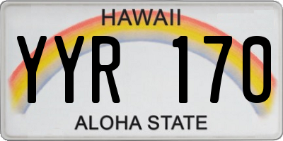 HI license plate YYR170