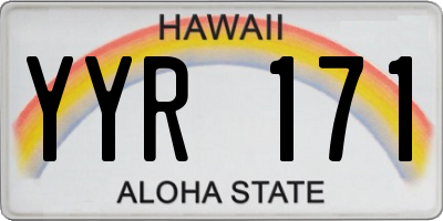 HI license plate YYR171