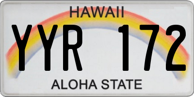 HI license plate YYR172