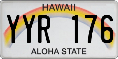 HI license plate YYR176