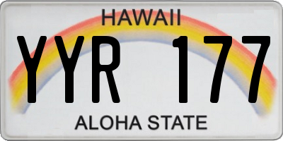 HI license plate YYR177