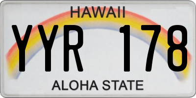 HI license plate YYR178