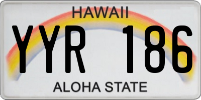 HI license plate YYR186