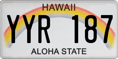HI license plate YYR187