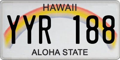 HI license plate YYR188