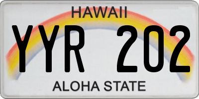 HI license plate YYR202