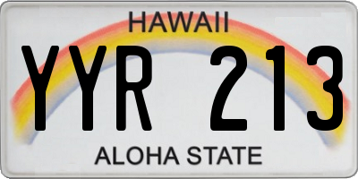 HI license plate YYR213