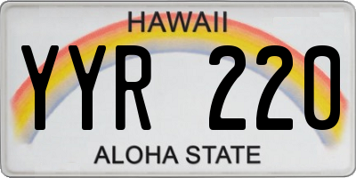 HI license plate YYR220