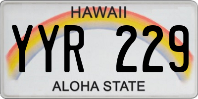 HI license plate YYR229