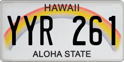 HI license plate YYR261