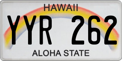 HI license plate YYR262