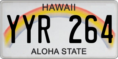 HI license plate YYR264