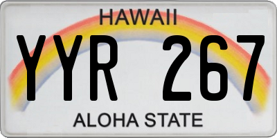 HI license plate YYR267