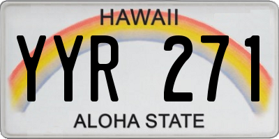 HI license plate YYR271