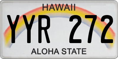 HI license plate YYR272