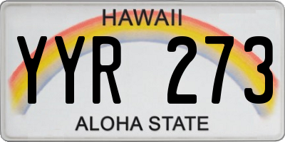 HI license plate YYR273
