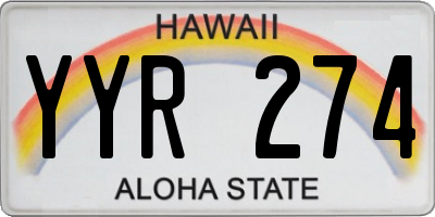 HI license plate YYR274