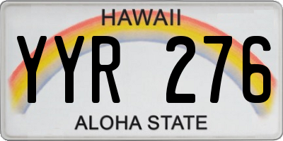 HI license plate YYR276