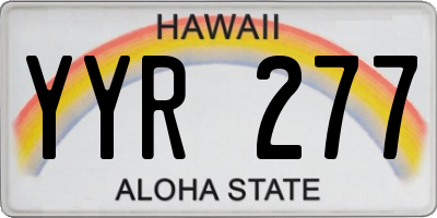 HI license plate YYR277