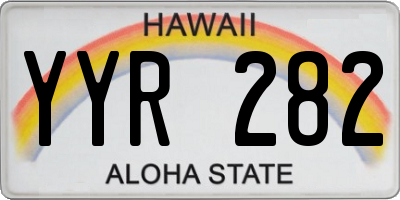 HI license plate YYR282
