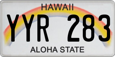 HI license plate YYR283