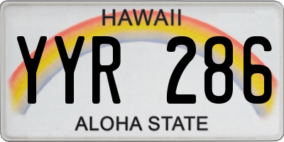 HI license plate YYR286