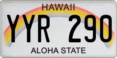 HI license plate YYR290