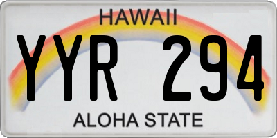 HI license plate YYR294