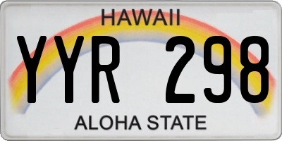 HI license plate YYR298