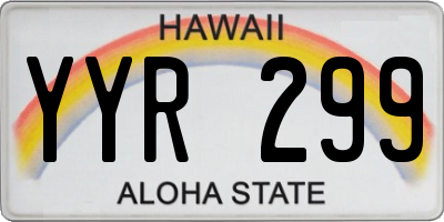 HI license plate YYR299