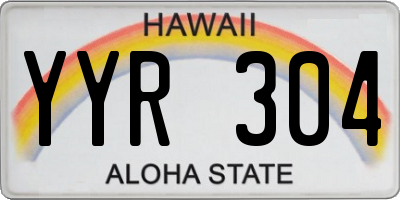 HI license plate YYR304