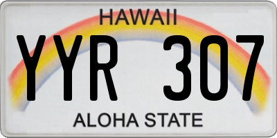 HI license plate YYR307