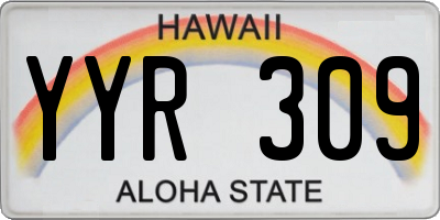 HI license plate YYR309