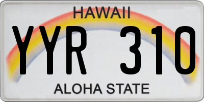 HI license plate YYR310