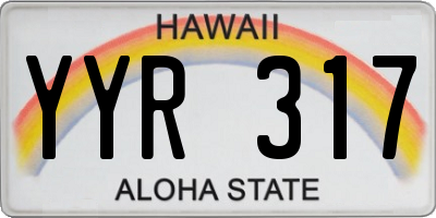 HI license plate YYR317
