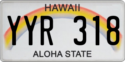 HI license plate YYR318