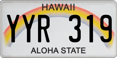 HI license plate YYR319