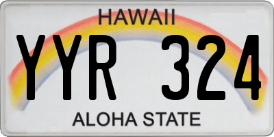 HI license plate YYR324