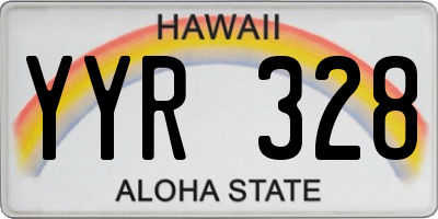 HI license plate YYR328