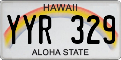 HI license plate YYR329