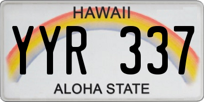 HI license plate YYR337
