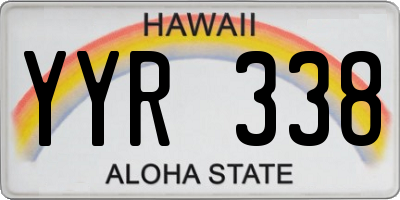 HI license plate YYR338