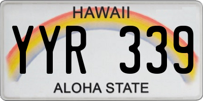 HI license plate YYR339