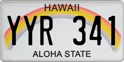 HI license plate YYR341