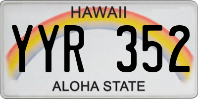 HI license plate YYR352